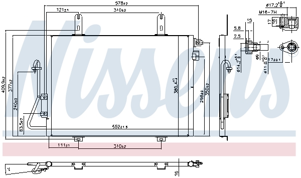 NISSENS 94324 кондензатор,...