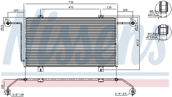 NISSENS 94326 кондензатор,...