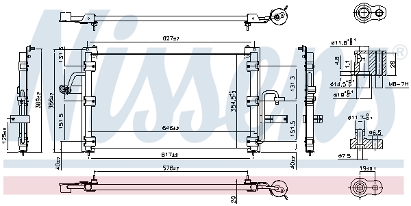 NISSENS 94414 кондензатор,...