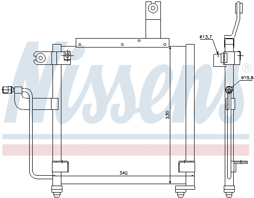 NISSENS 94423 Condensatore,...