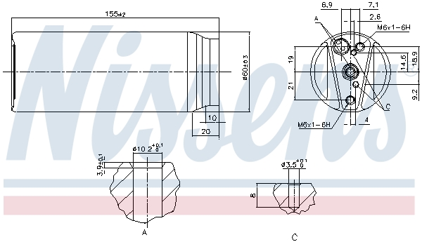 NISSENS 95063 изсушител,...