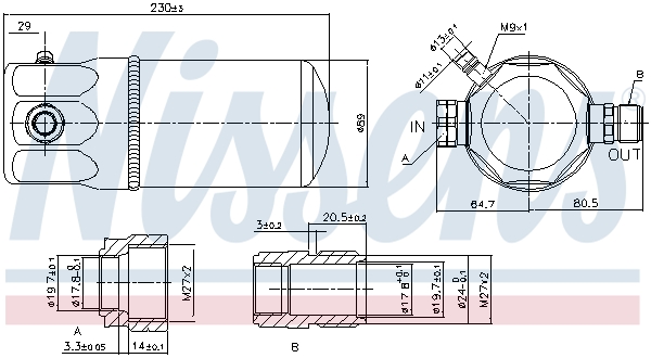 NISSENS 95165 изсушител,...