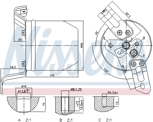 NISSENS 95196 изсушител,...