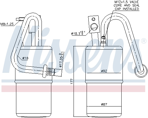 NISSENS 95416 изсушител,...