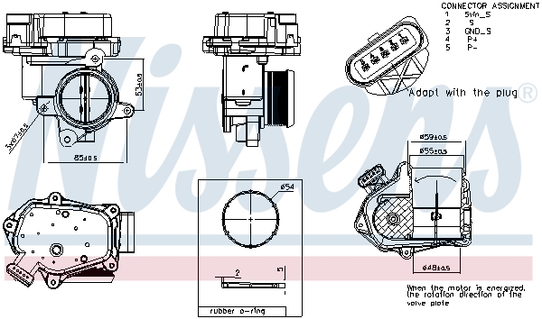 NISSENS 955003 Hrdlo żkrtiacej klapky
