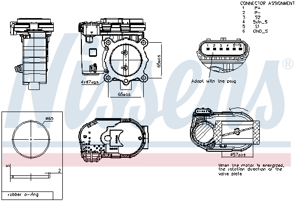 NISSENS 955011 Throttle Body for MERCEDES-BENZ