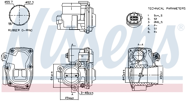 NISSENS 955095 ** FIRST FIT ** Throttle Body for FORD