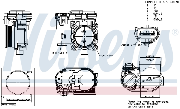 NISSENS 955118 Throttle Body for FORD
