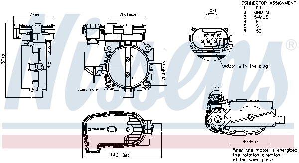 NISSENS 955138 Throttle Body for MERCEDES-BENZ