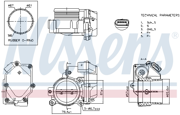 NISSENS 955176 ** FIRST FIT ** Throttle Body for VW