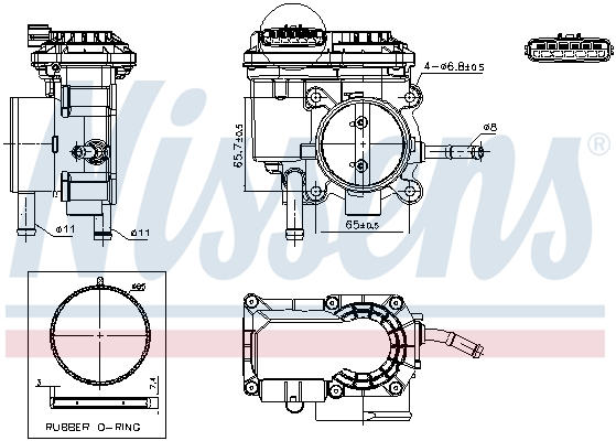 NISSENS 955237 ** FIRST FIT ** Throttle Body for HYUNDAI KIA