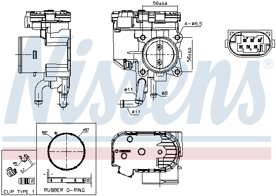 NISSENS 955247 Throttle Body for MERCEDES-BENZ