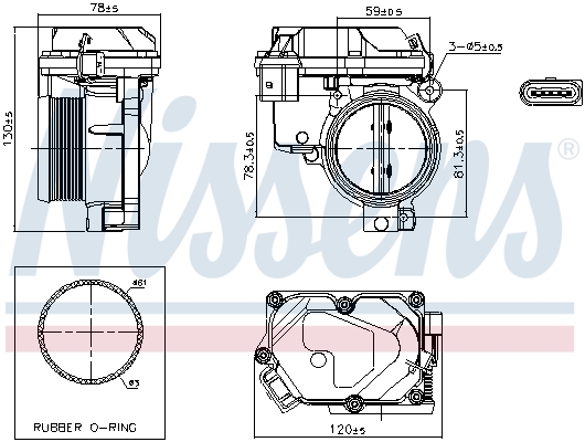 NISSENS 955259 ** FIRST FIT ** Throttle Body for AUDI VW