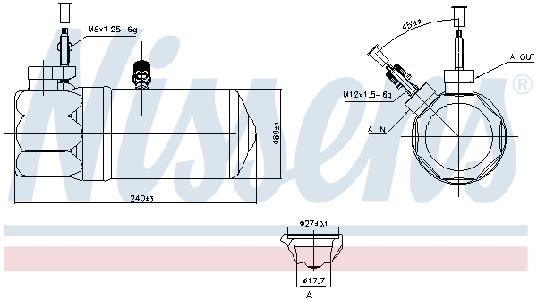 NISSENS 95572 изсушител,...