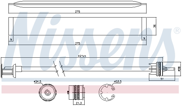 NISSENS 95577 изсушител,...