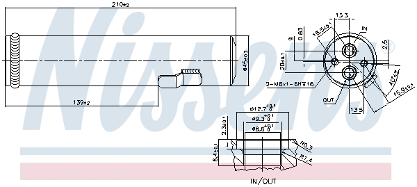 NISSENS 95601 изсушител,...