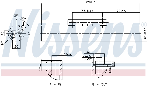 NISSENS 95621 изсушител,...