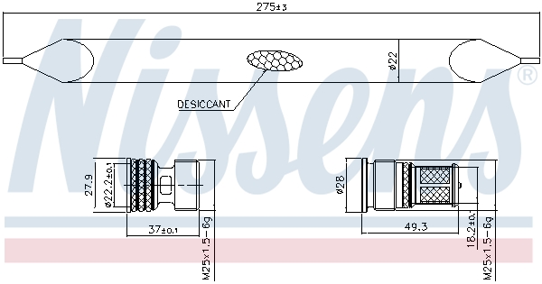 NISSENS 95784 изсушител,...