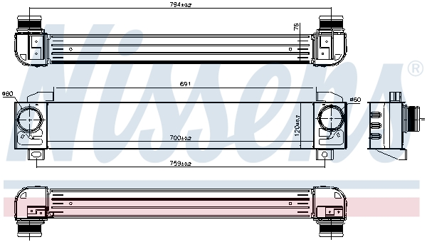 NISSENS 96091 интеркулер...