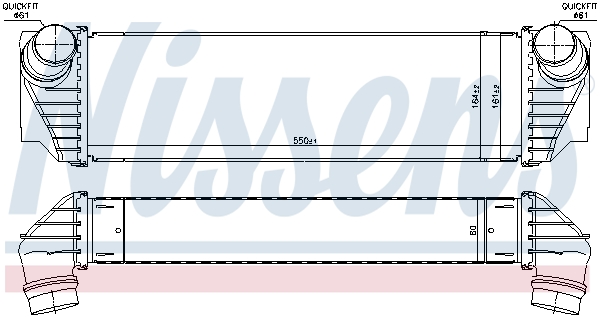NISSENS 96100 интеркулер...