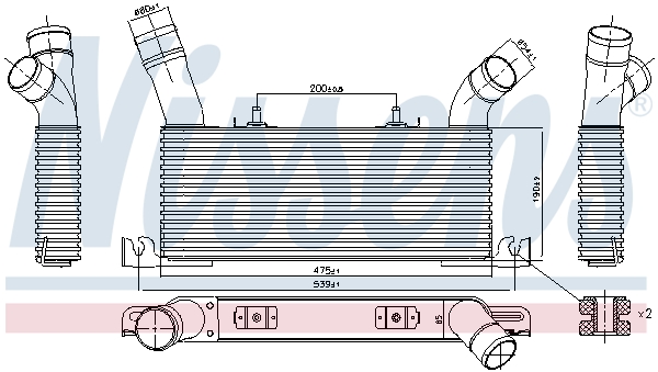 NISSENS 961006 интеркулер...