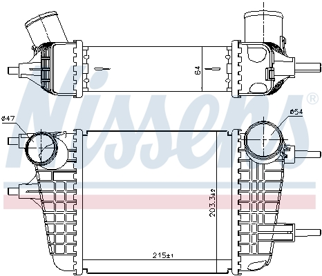 NISSENS 961116 интеркулер...