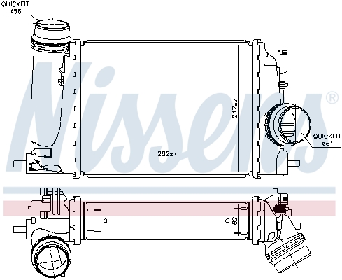 NISSENS 961120 интеркулер...
