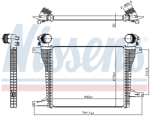 NISSENS 961124 интеркулер...