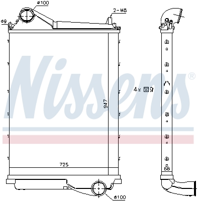 NISSENS 961185 интеркулер...