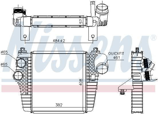 NISSENS 961203 интеркулер...