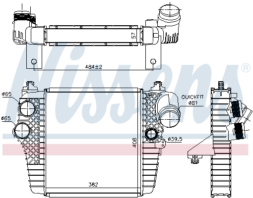 NISSENS 961204 интеркулер...