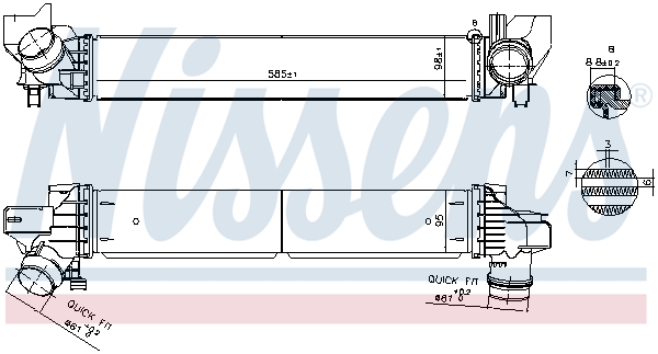 NISSENS 961269 интеркулер...