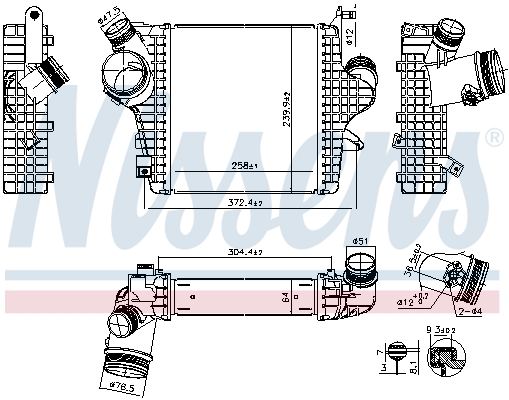 NISSENS 961304 интеркулер...