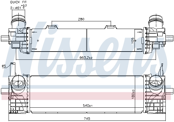 NISSENS 961338 интеркулер...