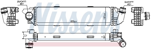 NISSENS 96149 интеркулер...