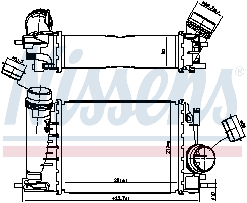 NISSENS 961521 интеркулер...