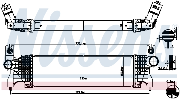 NISSENS 961556 интеркулер...