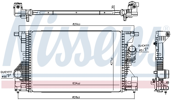 NISSENS 961560 интеркулер...