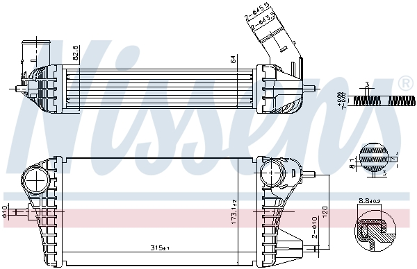 NISSENS 961561 интеркулер...