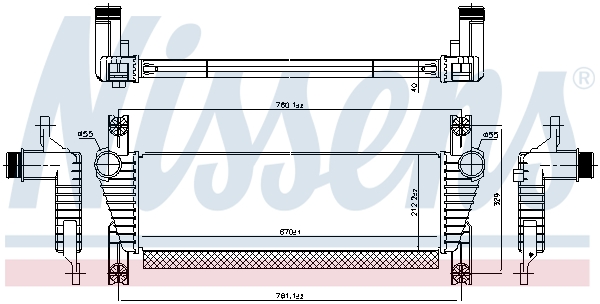 NISSENS 961581 интеркулер...