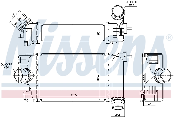 NISSENS 961583 интеркулер...