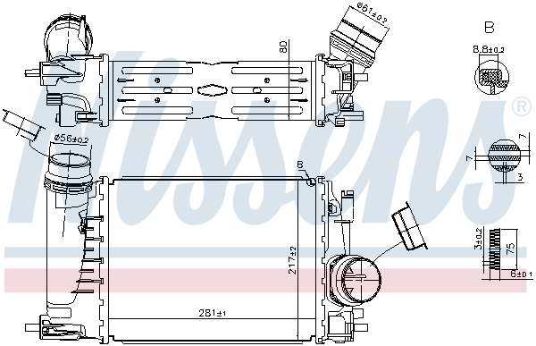 NISSENS 961584 интеркулер...