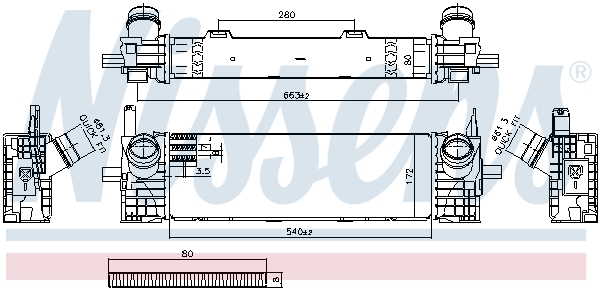 NISSENS 961591 интеркулер...