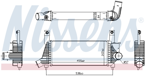 NISSENS 961593 интеркулер...