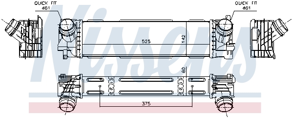 NISSENS 961596 интеркулер...