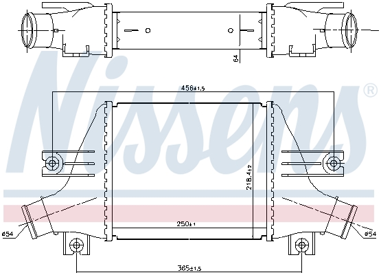 NISSENS 96163 интеркулер...