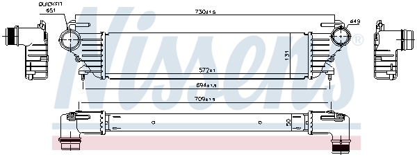 NISSENS 96272 интеркулер...