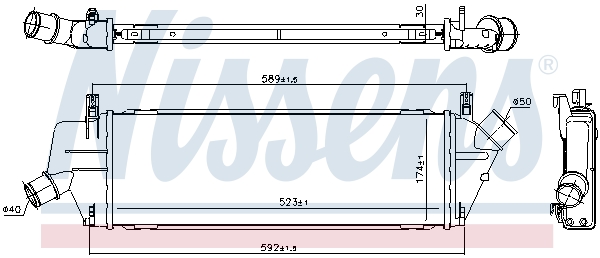 NISSENS 96307 интеркулер...