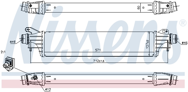 NISSENS 96312 интеркулер...