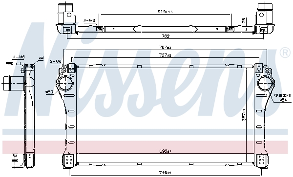 NISSENS 96401 интеркулер...